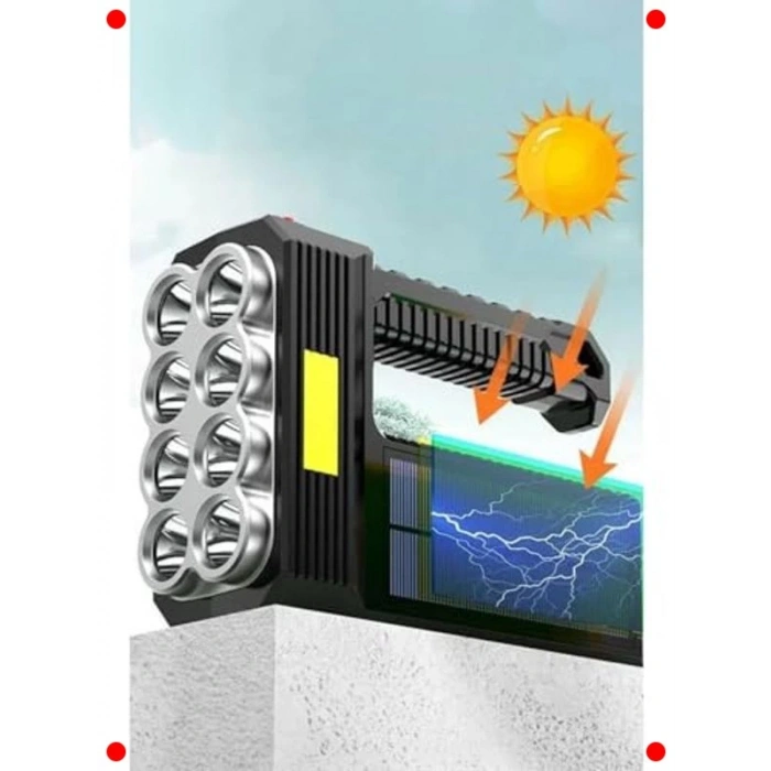 Güneş Enerjili Çok Fonksiyonlu Kamp Feneri & Işıldak