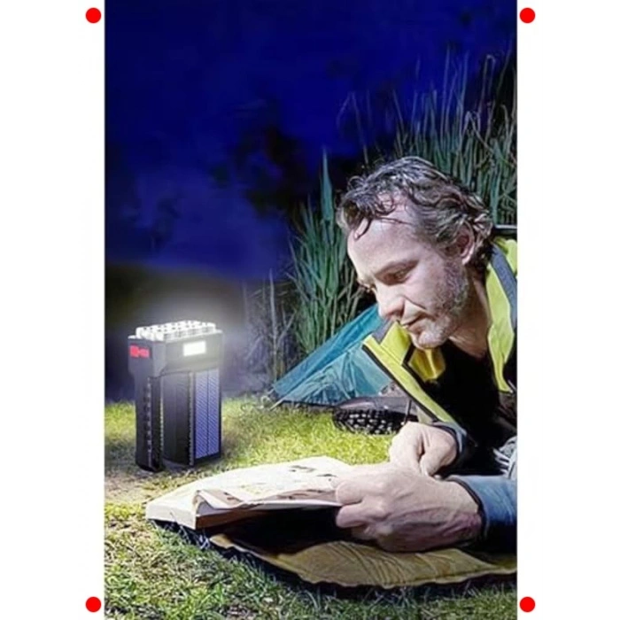 Güneş Enerjili Çok Fonksiyonlu Kamp Feneri & Işıldak