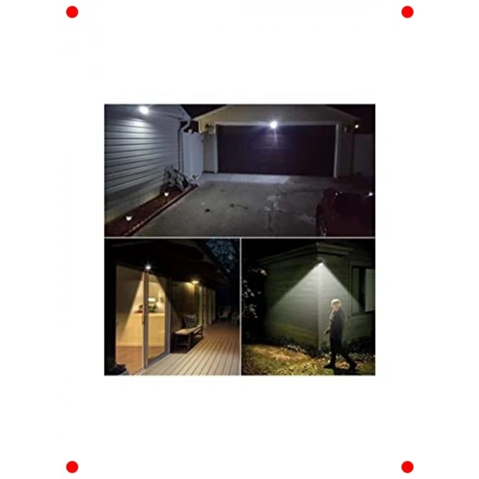 Güneş Enerjili Hareket Sensörlü 20 Led Duvar Lambası