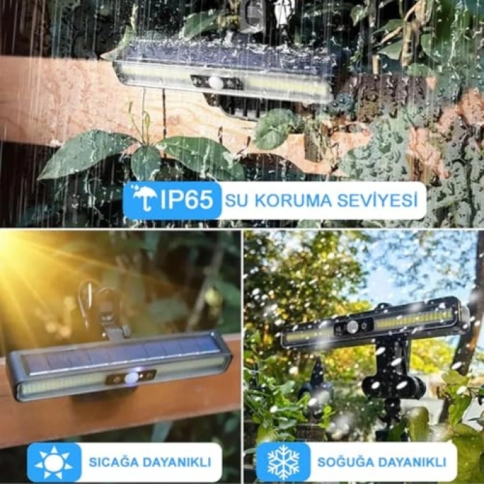 Güneş Enerjili Hareket Sensörlü LED Aydınlatma Seti
