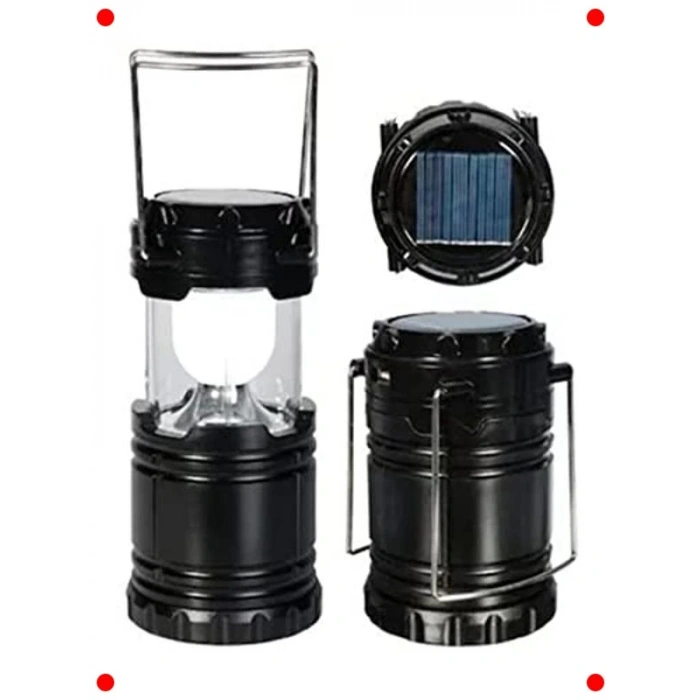 Güneş Enerjili Kamp Feneri & Fan, USB Şarjlı