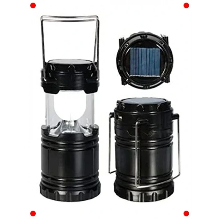 Güneş Enerjili Kamp Feneri & Fan, USB Şarjlı