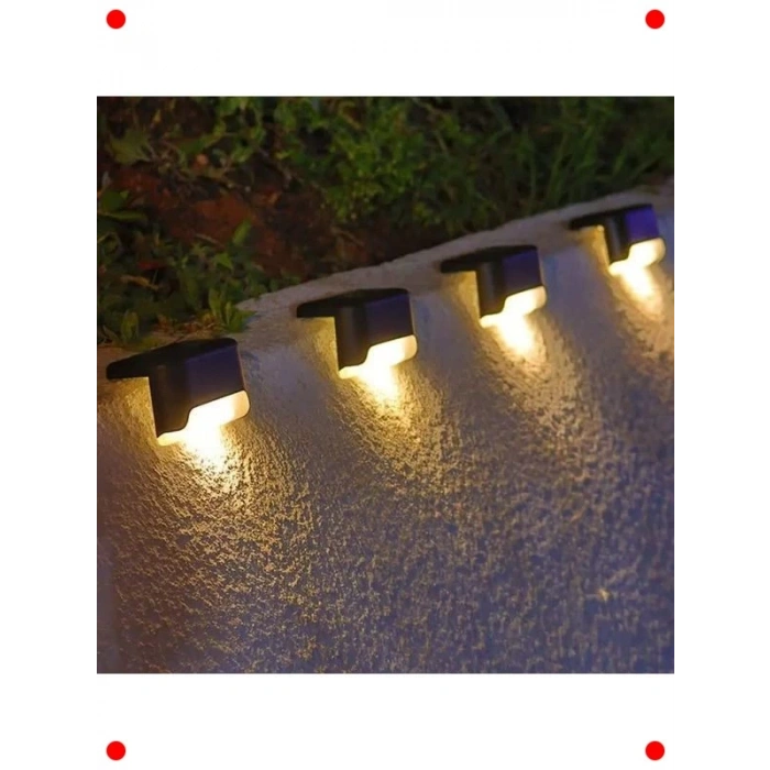 Güneş Enerjili Köşe Bahçe LED Lambası, 2 Adet