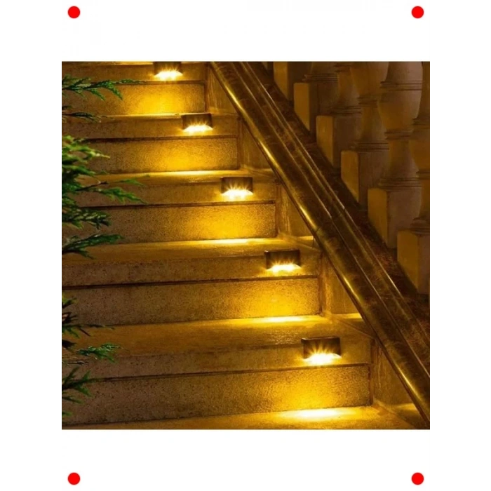 Güneş Enerjili Köşe Bahçe LED Lambası, 2 Adet