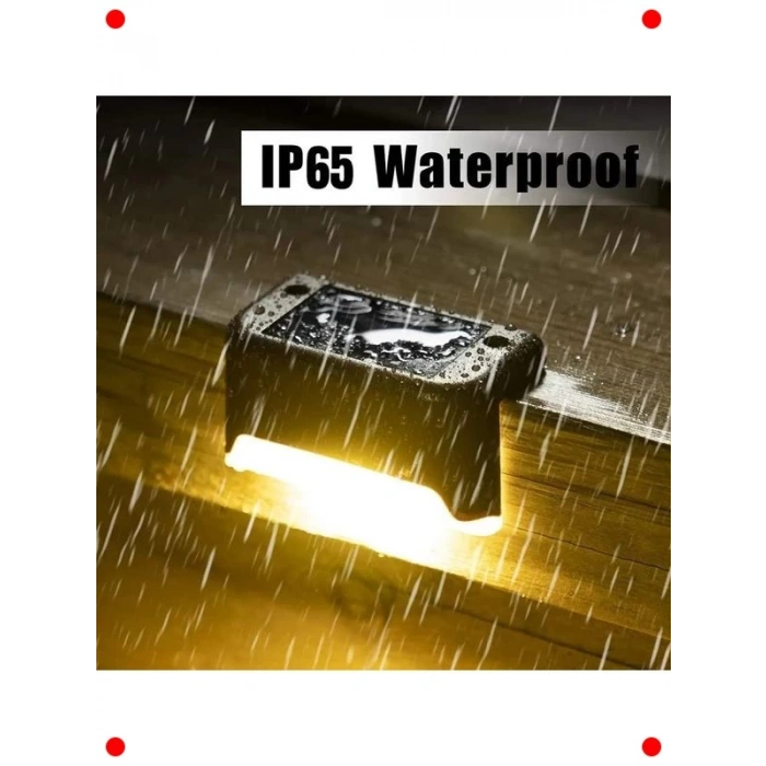 Güneş Enerjili Köşe Bahçe LED Lambası, 2 Adet