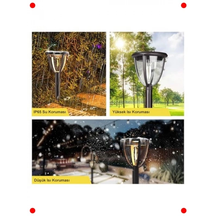 Güneş Enerjili LED Bahçe Aydınlatma 2 Adet