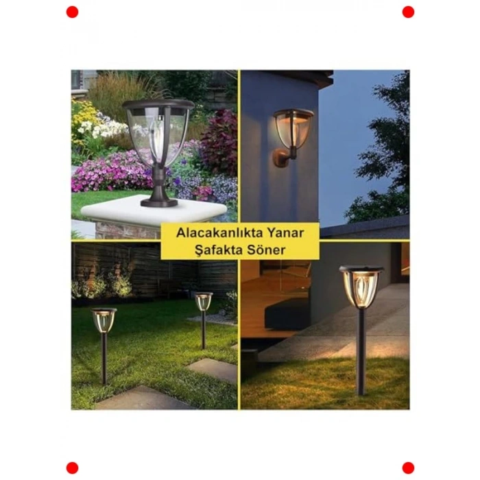 Güneş Enerjili LED Bahçe Aydınlatma 2 Adet