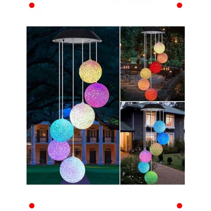Güneş Enerjili Renk Geçişli Kristal Top Lamba