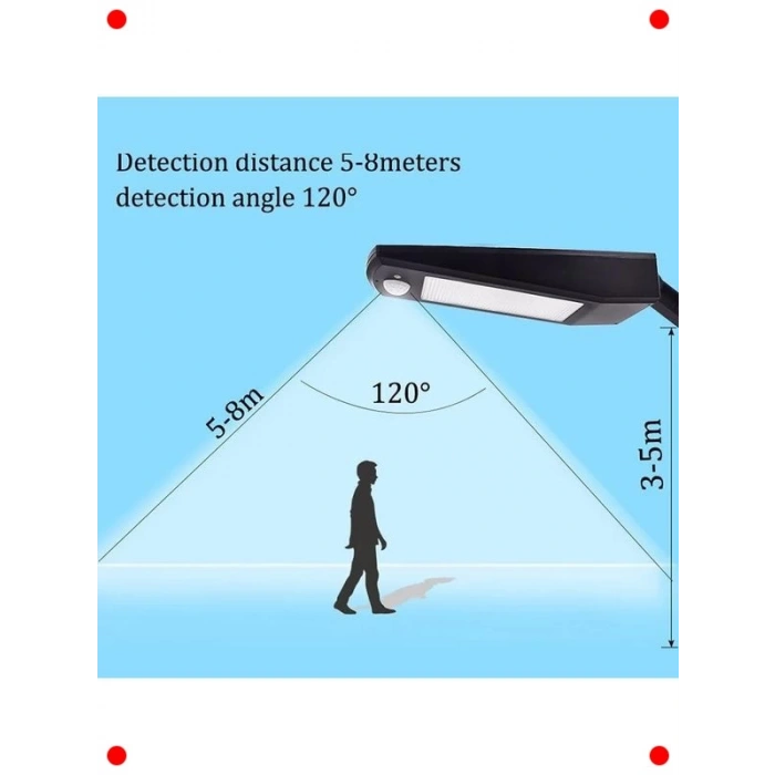 Güneş Enerjili Sensörlü Dış Mekan LED Aydınlatma
