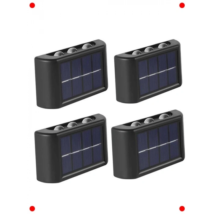 Güneş Enerjili Su Geçirmez 6 LED Duvar Aplik