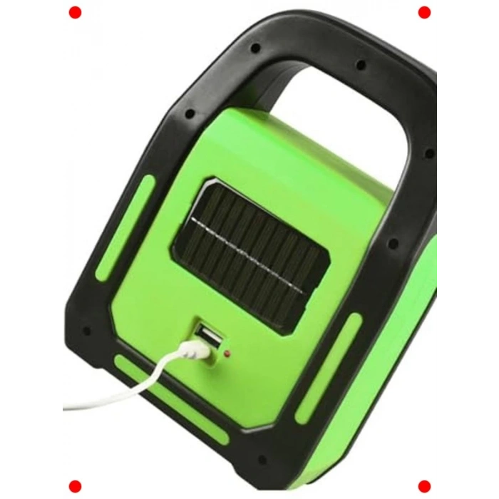Güneş Enerjili & USB Şarjlı LED Kamp Feneri