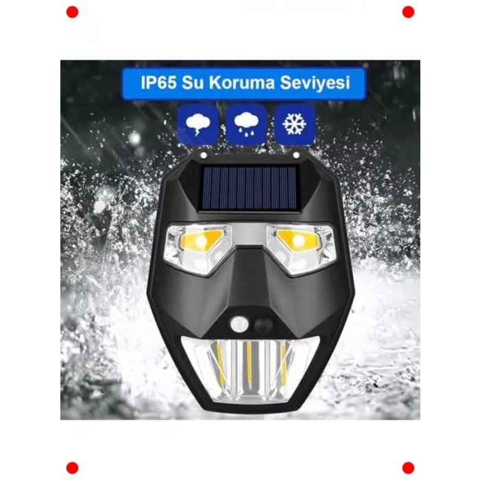Güneş Enerjili Yüz Görünümlü Dekoratif LED Aydınlatma