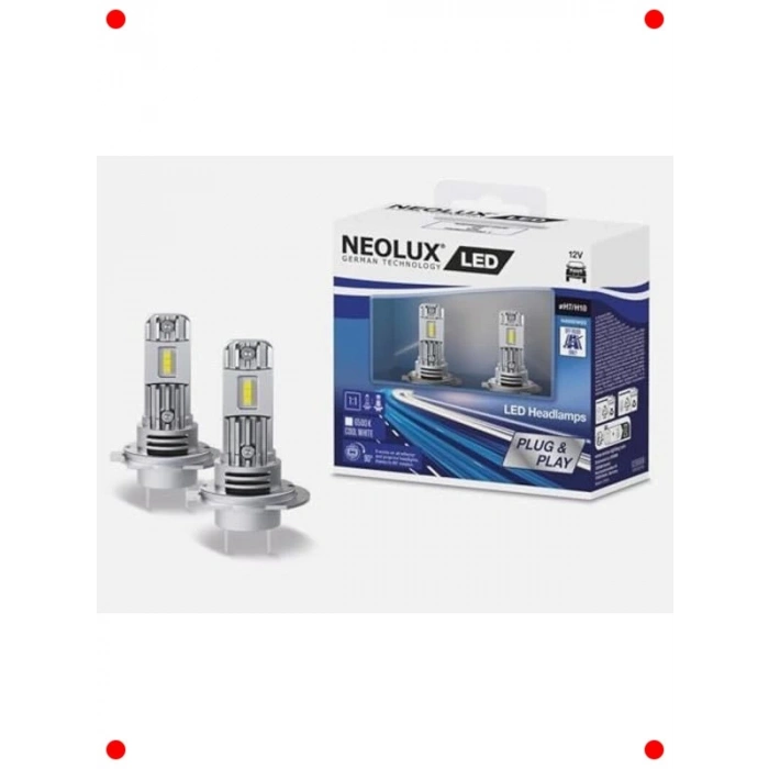 H7 LED Far Ampulleri – 6000K Beyaz, 2 Adet