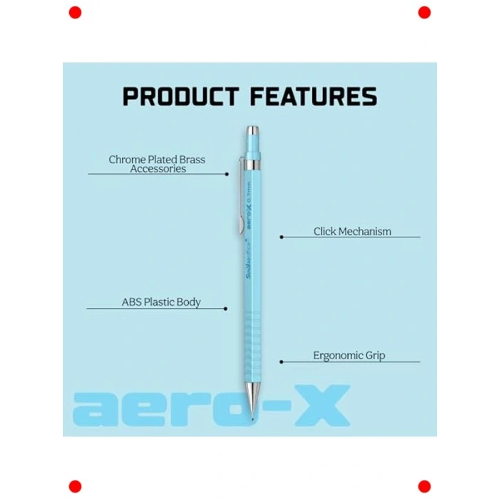 Hafif Mekanik Kurşun Kalem, 0.7 mm, Açık Mavi