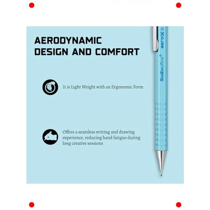 Hafif Mekanik Kurşun Kalem, 0.7 mm, Açık Mavi