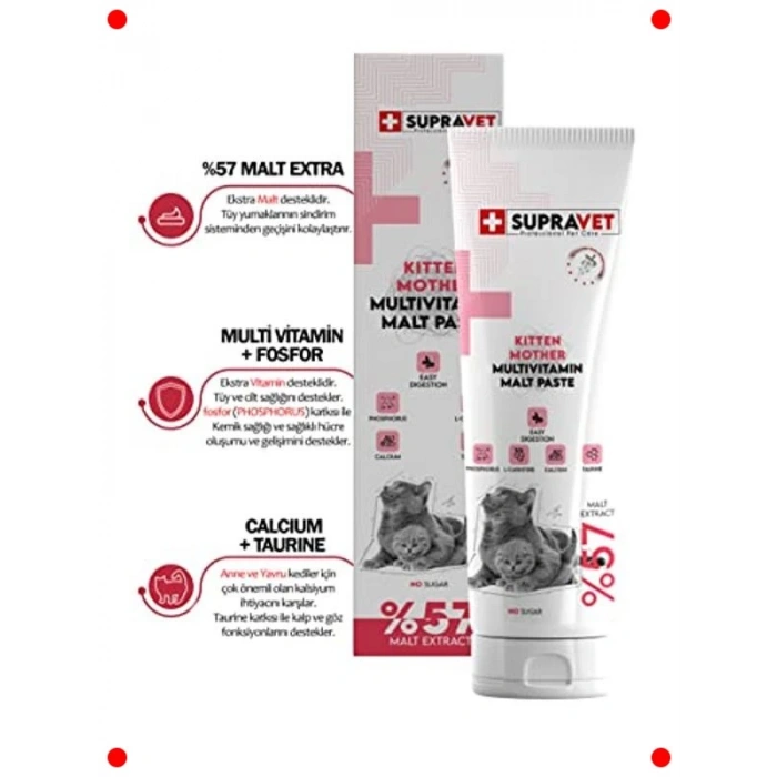 Hamile ve Yavru Kediler İçin Multivitamin Macun 100 Gr