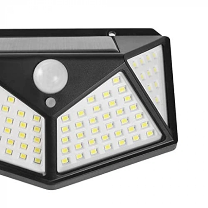 Hareket Sensörlü 100 LED Dış Duvar Lambası, IP65 Su Geçirmez