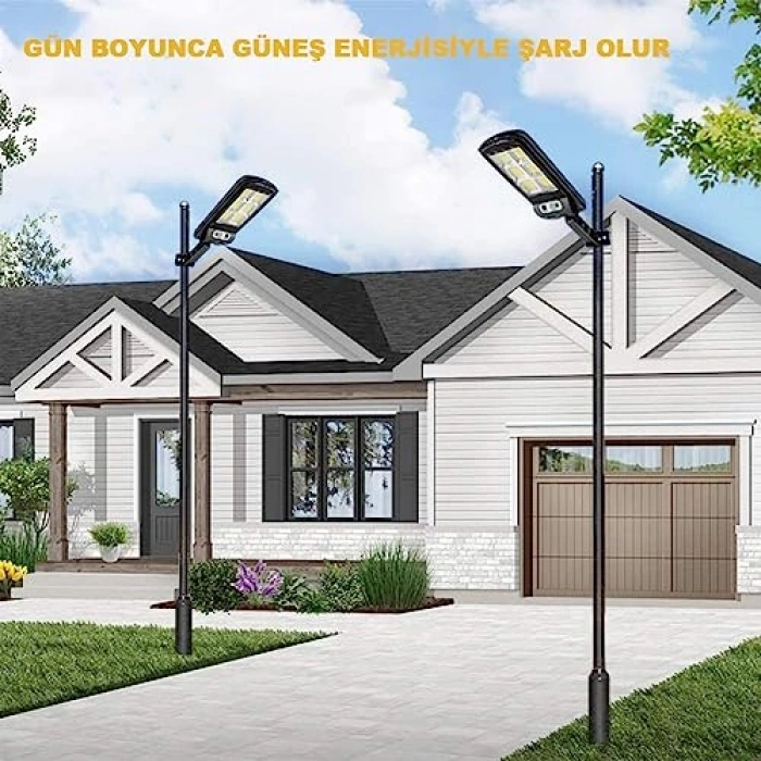 Hareket Sensörlü Güneş Enerjili Bahçe Led Aydınlatma, 120 LED
