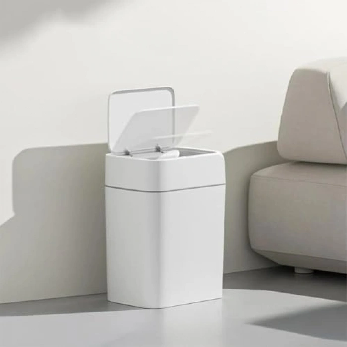 Hareket Sensörlü Kapaklı Çöp Kutusu, Banyo ve Mutfak İçin İdeal