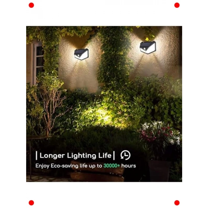 Hareket Sensörlü Solar Bahçe Lambası - Dış Mekan Aydınlatma