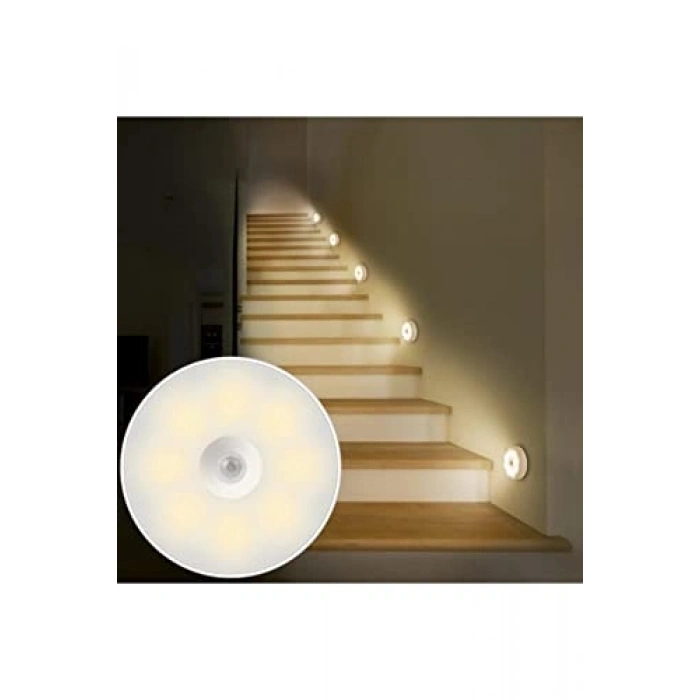 Hareket Sensörlü USB Şarjlı Gece Lambası, LED Işık