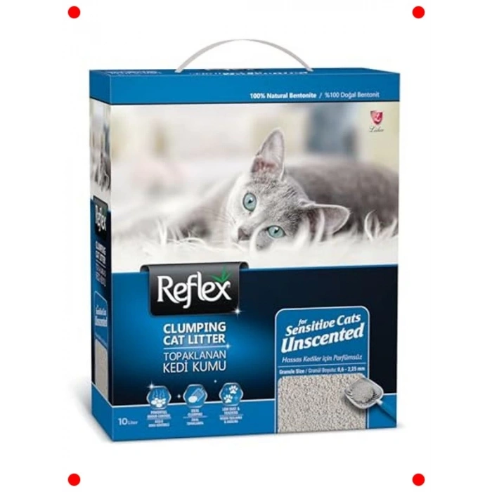 Hassas Kediler İçin Parfümsüz Topaklanan Kedi Kumu 10 Lt