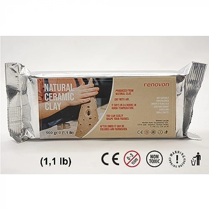 Hava ile Kuruyan Beyaz Serak Kil, 500 gr