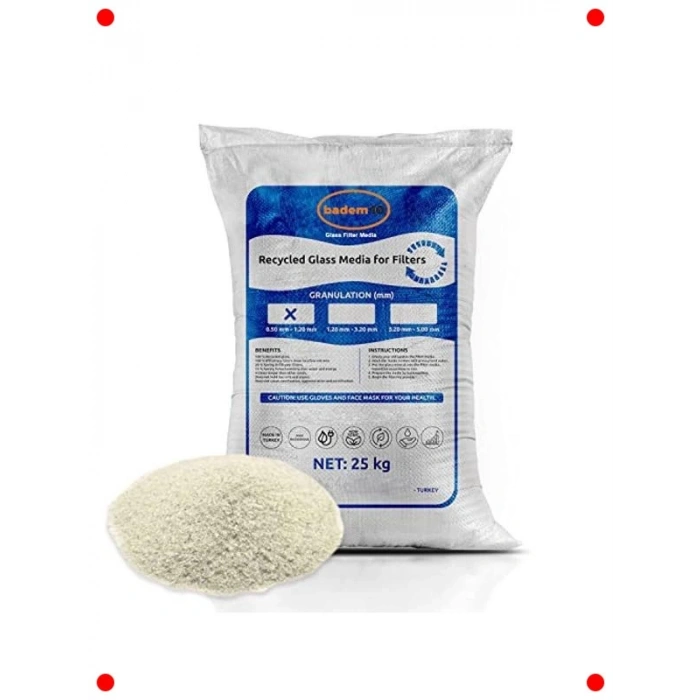 Havuz Filtre Cam Medyası 25 Kg (0.50-1.20 mm)