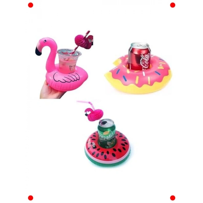 Havuz ve Deniz İçin 3lü Şişme Bardak Tutucu Seti