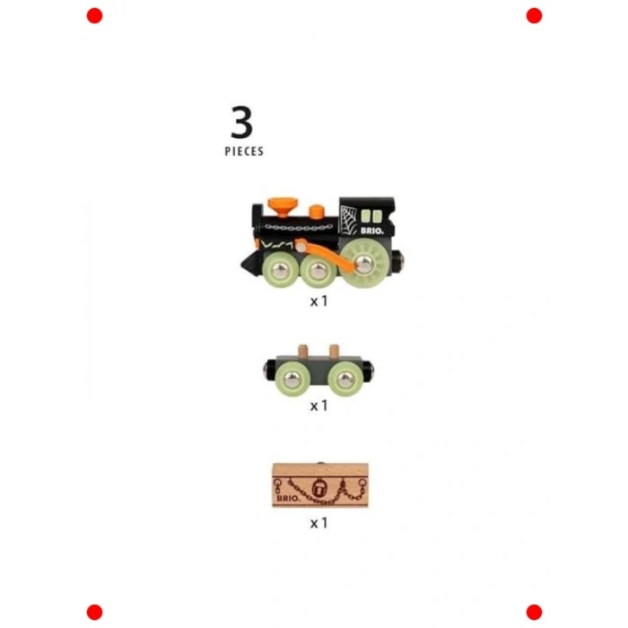 Hayaletli Tren Seti - Ahşap Oyuncak