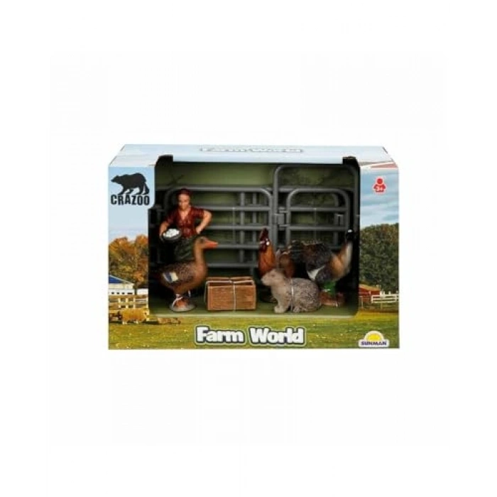 Hayvan Figürü ile Çiftlik Seti ile Eğlenceli Oyun Deneyimi