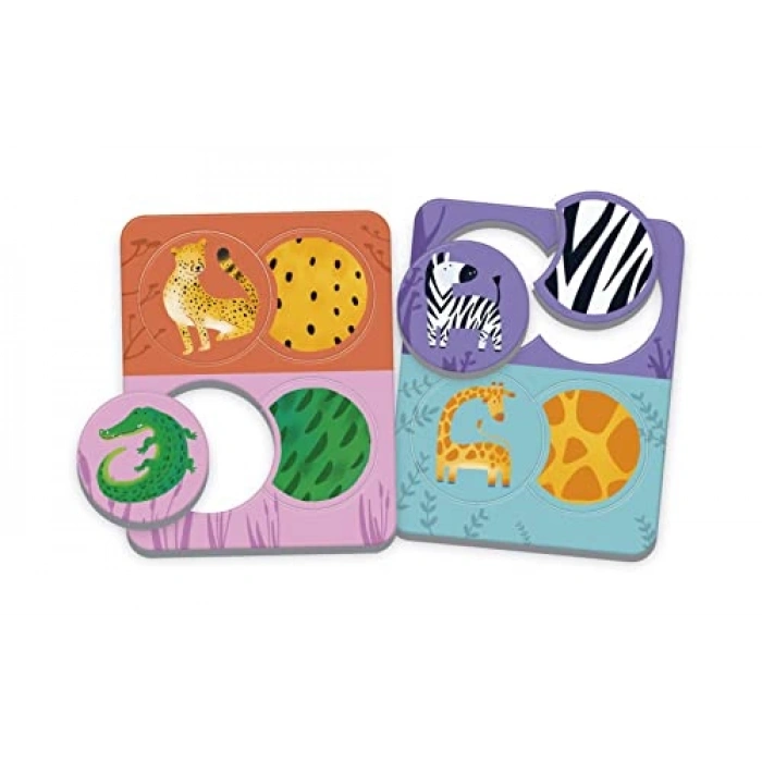 Hayvanlar Temalı 12 Parça Yapboz: Geri Dönüşümlü Malzemeden