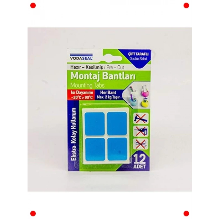 Hazır Kesilmiş 12li Montaj Bandı - Mavi/Beyaz