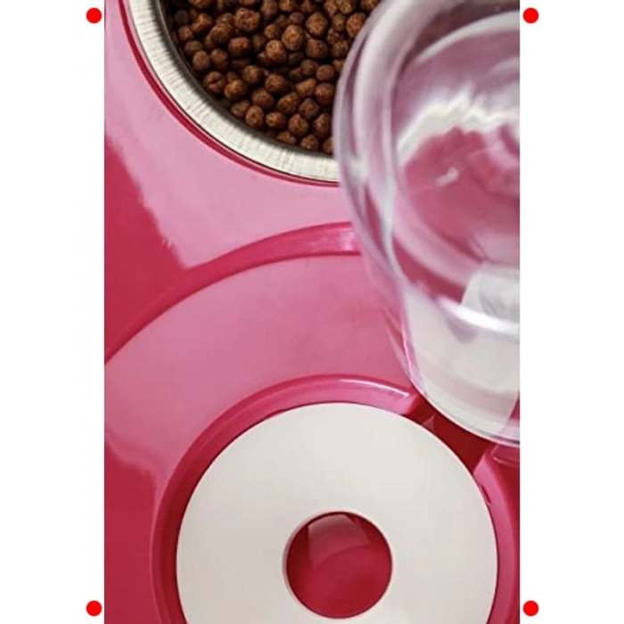 Hazneli Kedi & Köpek Mama-Su Kabı Seti 1L Turuncu