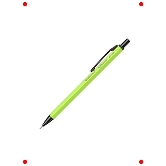 Hexagon Tasarımlı Mekanik Kurşun Kalem - Neon Sarı 0.7mm