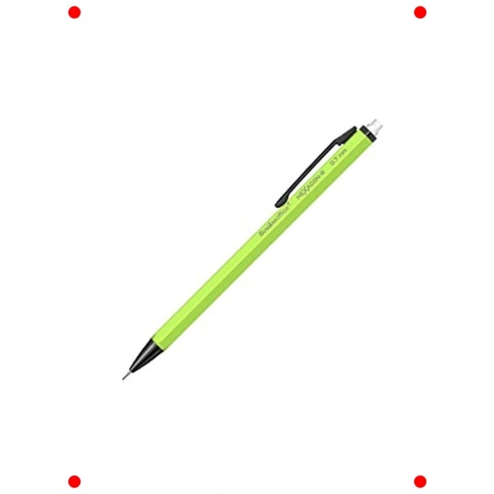 Hexagon Tasarımlı Mekanik Kurşun Kalem - Neon Sarı 0.7mm