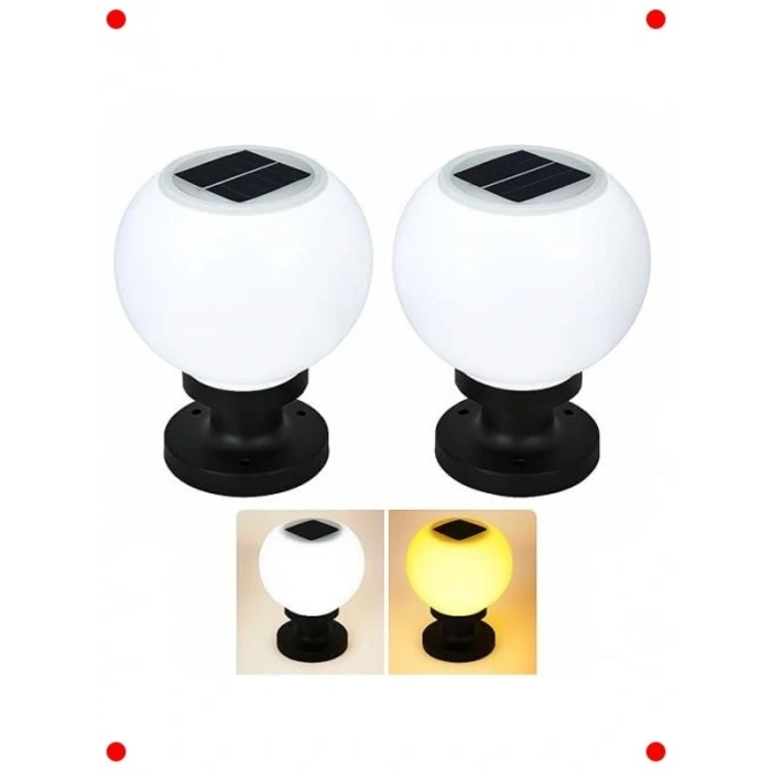 Hibrit  LED Küre Bahçe Lambası Seti (2 Adet)