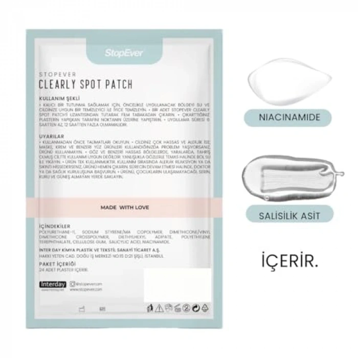 Hidrokolloid İçeren Şeffaf Akne Bandı, 24 Adet Paket