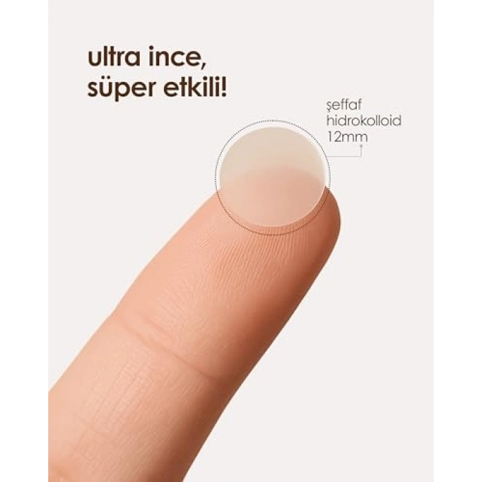 Hidrokolloid İçeren Şeffaf Akne Bandı, 24 Adet Paket