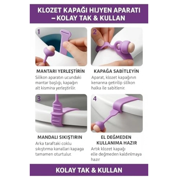 Hijyenik Klozet Kapağı Kaldırma Aparatı - 2 ADET