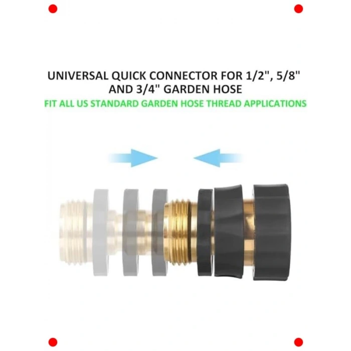 Hızlı Bahçe Hortumu Bağlantı Seti - Su Durdurma
