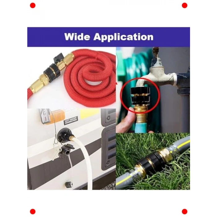 Hızlı Bahçe Hortumu Bağlantı Seti - Su Durdurma