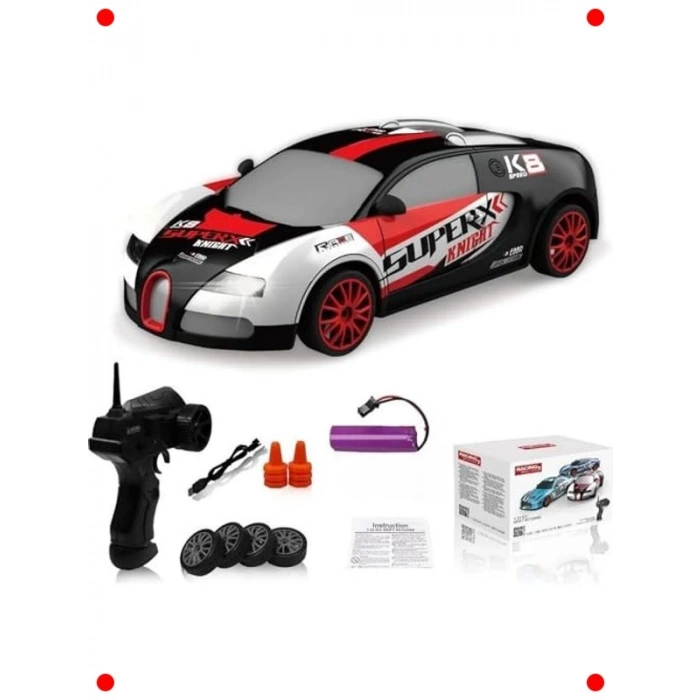 Hızlı Drift Uzaktan Kumandalı Araba (Değiştirilebilir Tekerlekler)