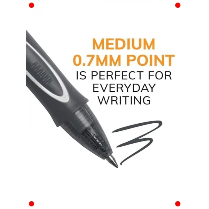 Hızlı Kuruyan Jel Kalem Seti 12 Adet Siyah Mürekkep