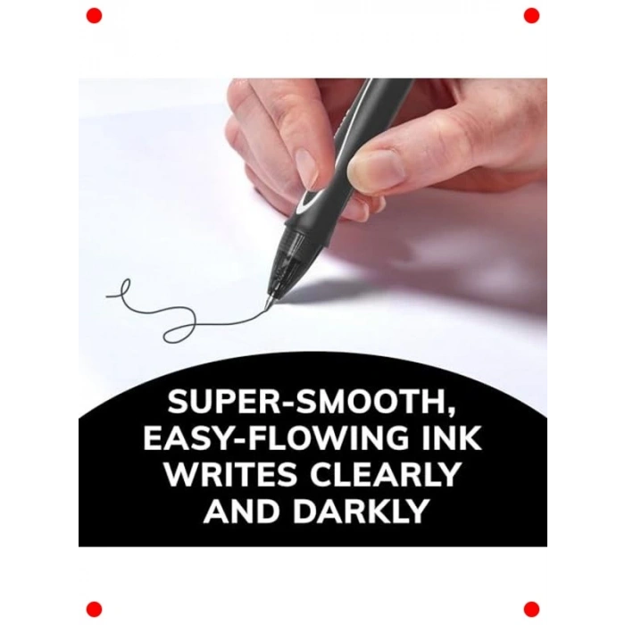 Hızlı Kuruyan Jel Kalem Seti 12 Adet Siyah Mürekkep