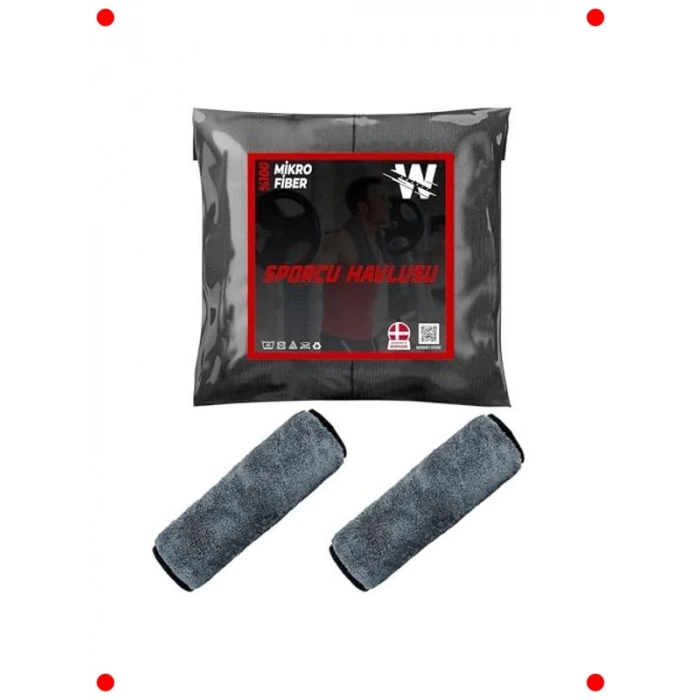 Hızlı Kuruyan Mikrofiber Spor Havlusu (2 Adet, Gri)