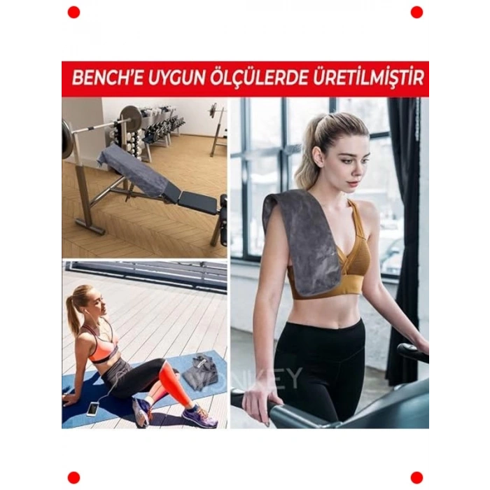 Hızlı Kuruyan Mikrofiber Spor Havlusu (2 Adet, Gri)