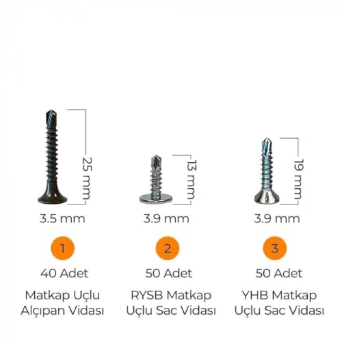 Hobi-2 502 Parça Set, Pul, Çivi ve Vida Takım Çantalı