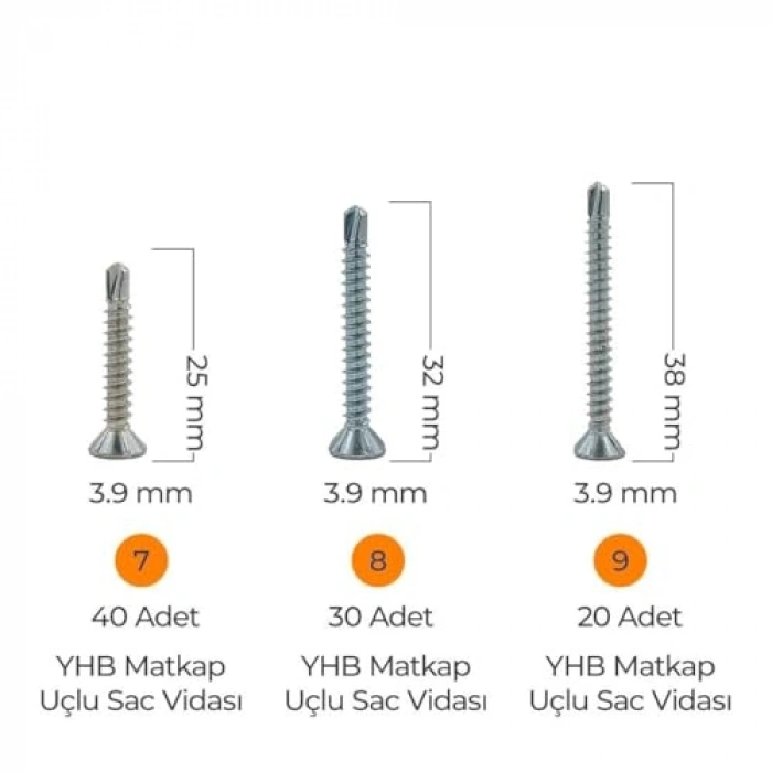Hobi-3 Matkap Uçlu Akıllı Vida Seti, 435 Parça