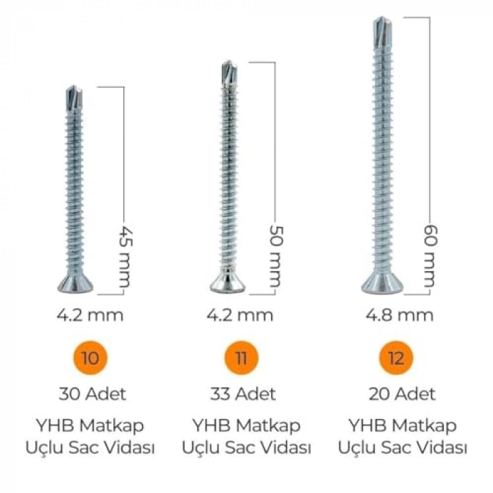 Hobi-3 Matkap Uçlu Akıllı Vida Seti, 435 Parça